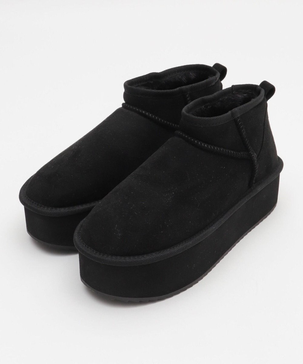 WEGO 【25年秋冬新作/あったかブーツ】厚底ムートンタッチブーツ 