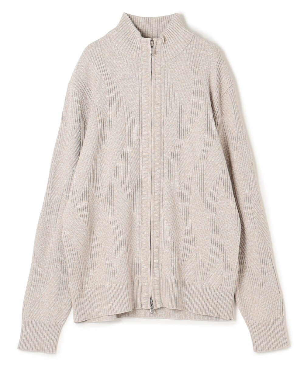 JOSEPH HOMME  新柄【洗える】シルクバルキー　　ハイネックジップアップニット 