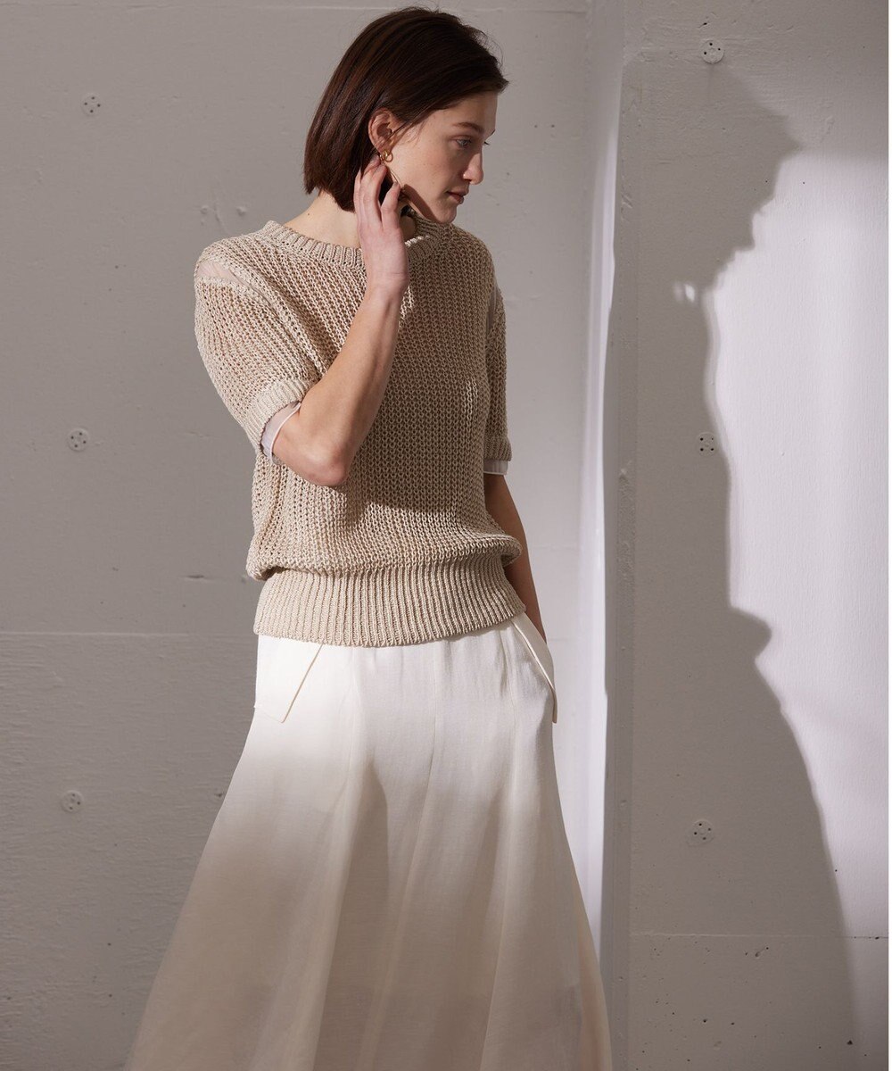 BEIGE， OLIVIER / 半袖ニット 