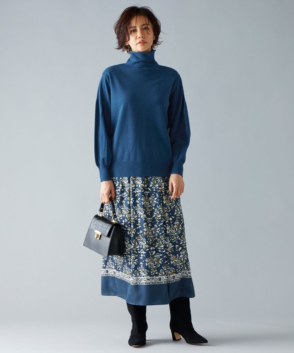 自由区 S 【ウエストゴム・洗える】ERICAパネルプリント スカート 