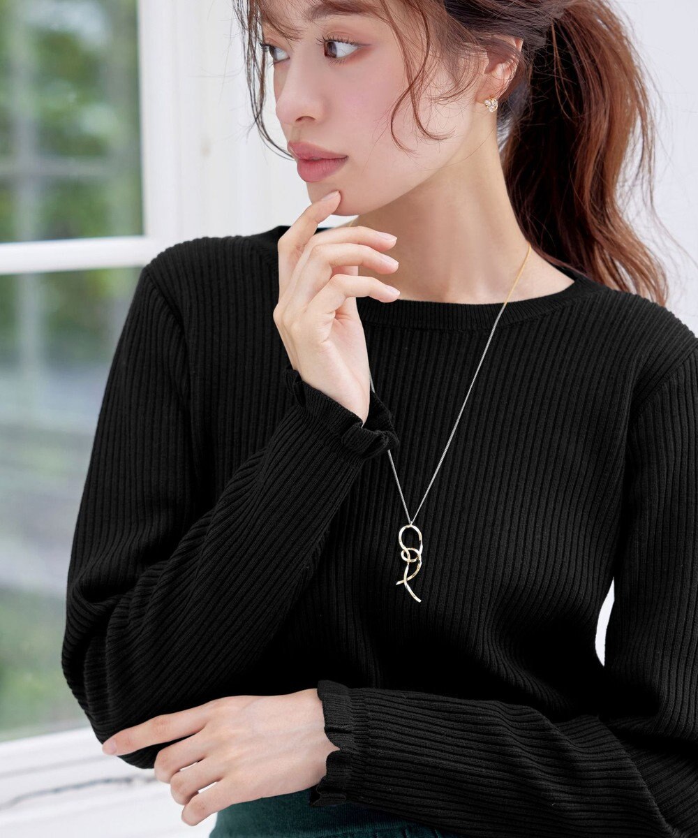 Tiaclasse 【安田美沙子さん着用・選べる2type・洗える】 フリルニットトップス 