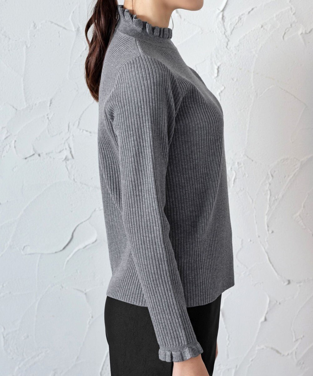 Tiaclasse 【安田美沙子さん着用・選べる2type・洗える】 フリルニットトップス 