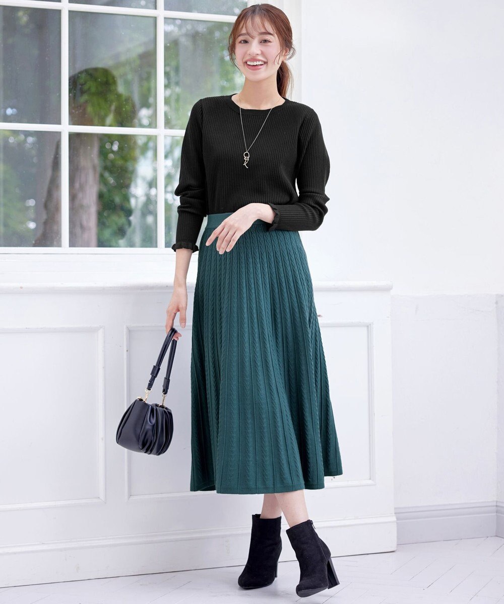 Tiaclasse 【安田美沙子さん着用・選べる2type・洗える】 フリルニットトップス 