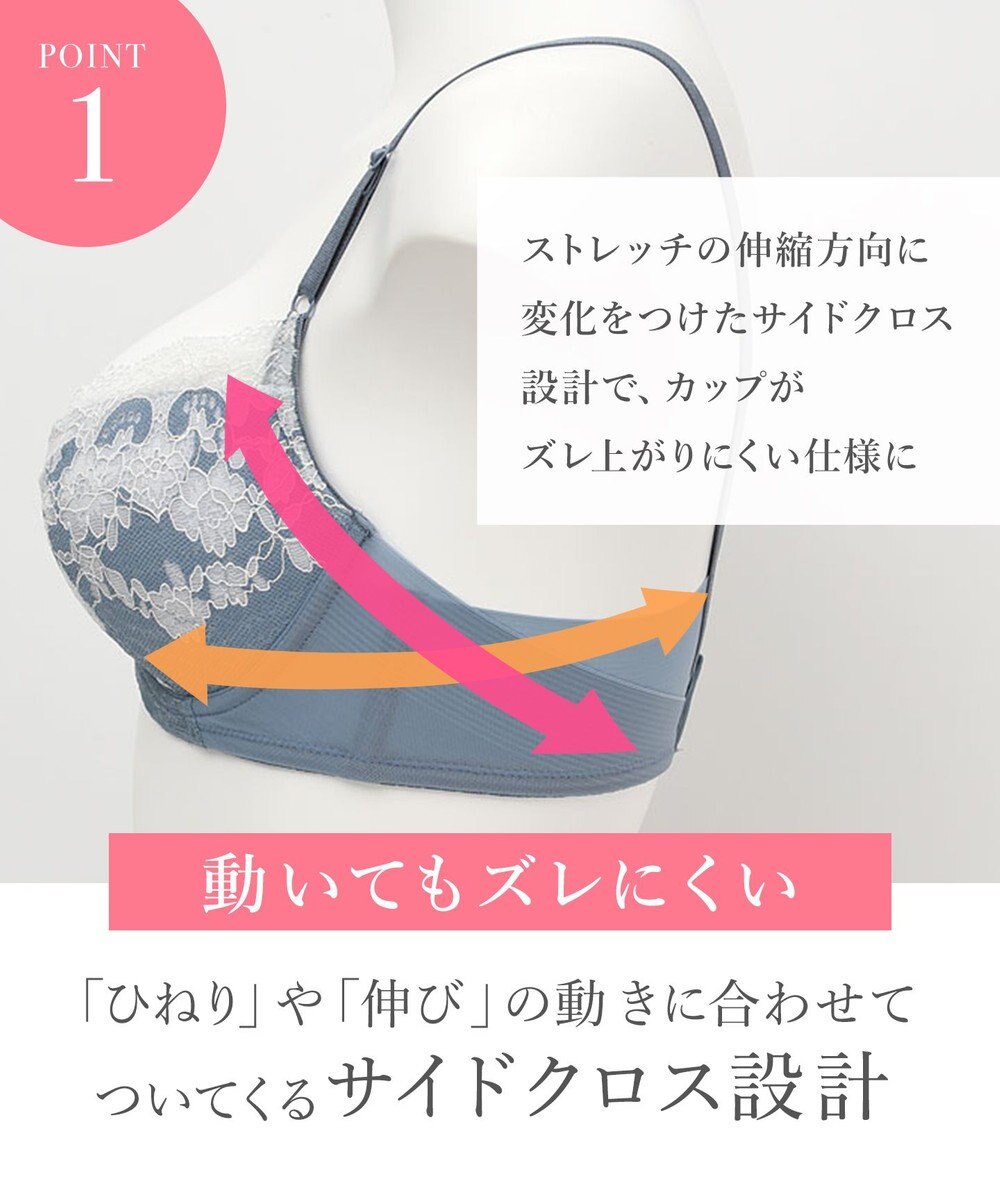 Wing ノンワイヤーブラジャー 【シンクロブラ】 動いてもズレにくい やさしくボリュームメイク MB4017 ウイング／ワコール 