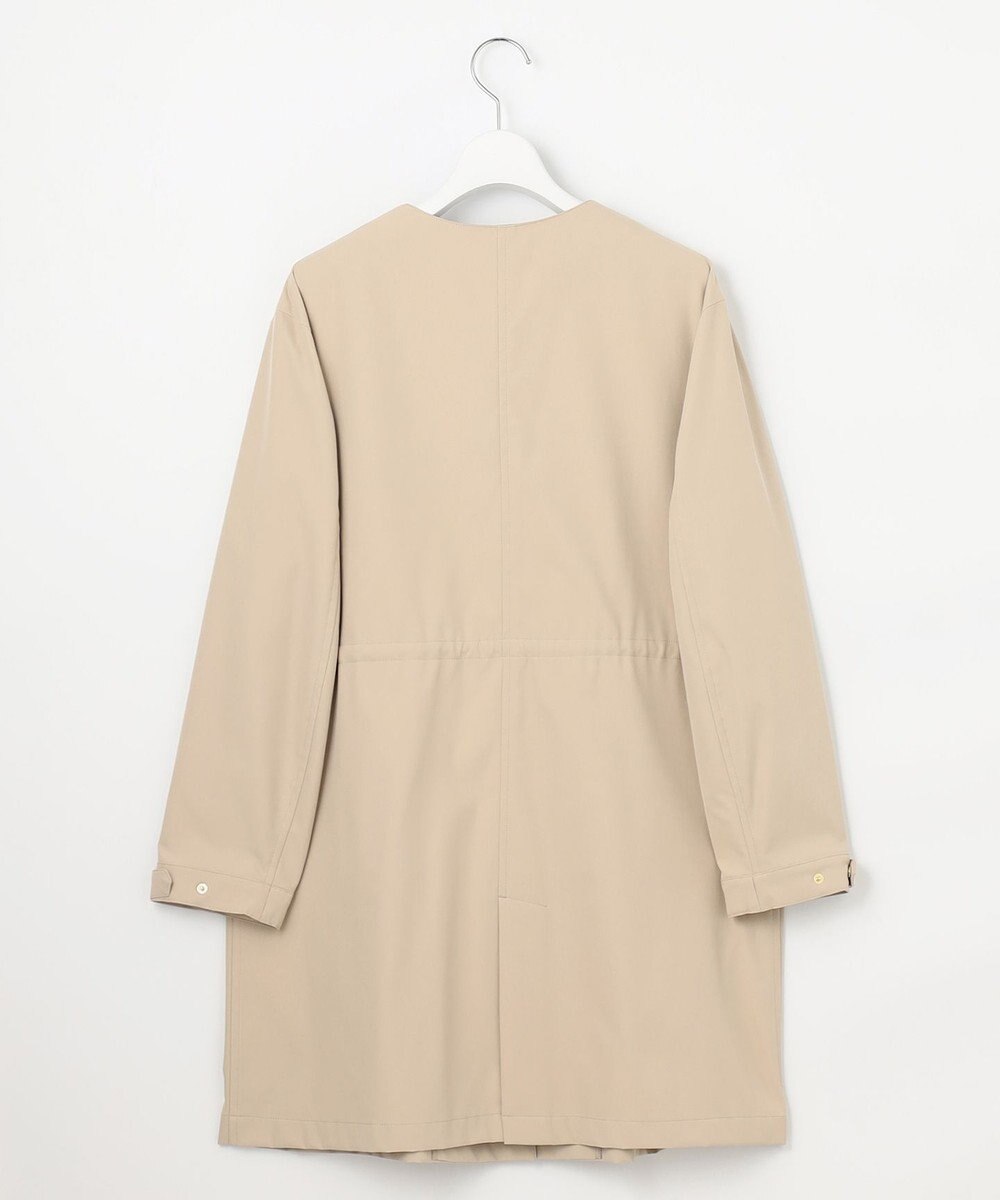 J.PRESS LADIES 【洗える・撥水】ドライツイルストレッチ ノーカラー コート 