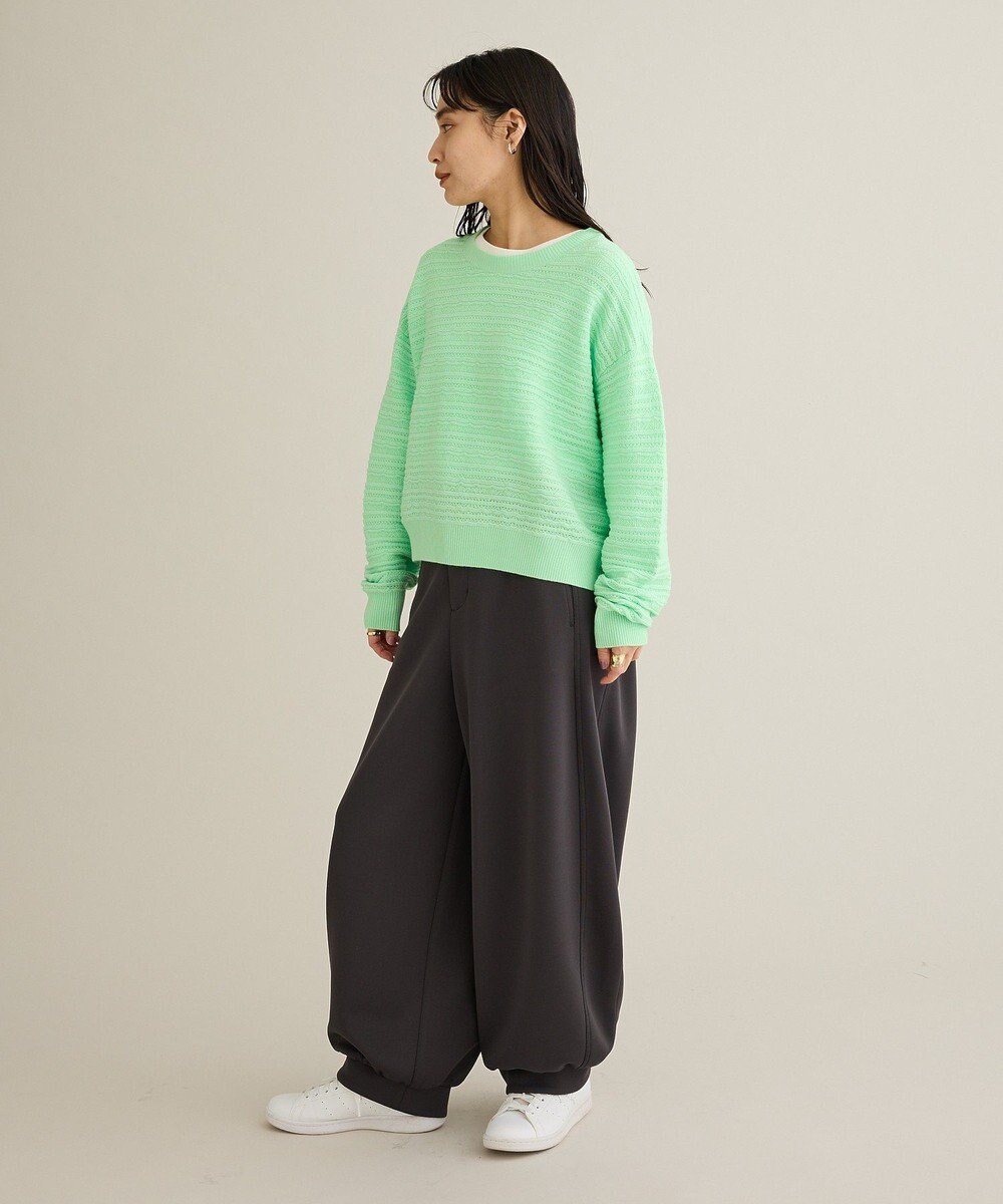 CRAFT STANDARD BOUTIQUE レースボーダーニットプルオーバー 