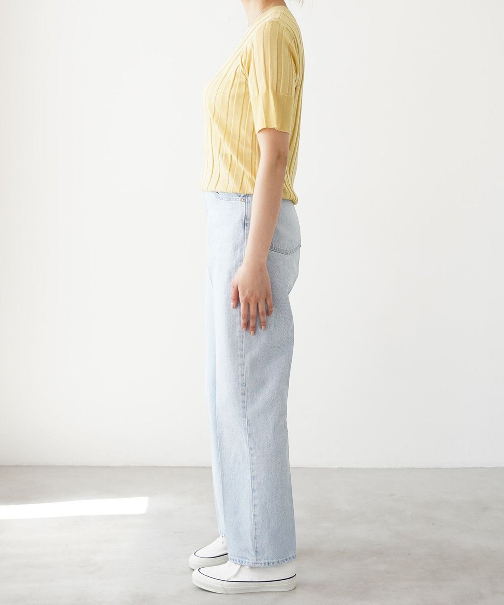 woadblue ハイライズデニムパンツ アイスブルー 