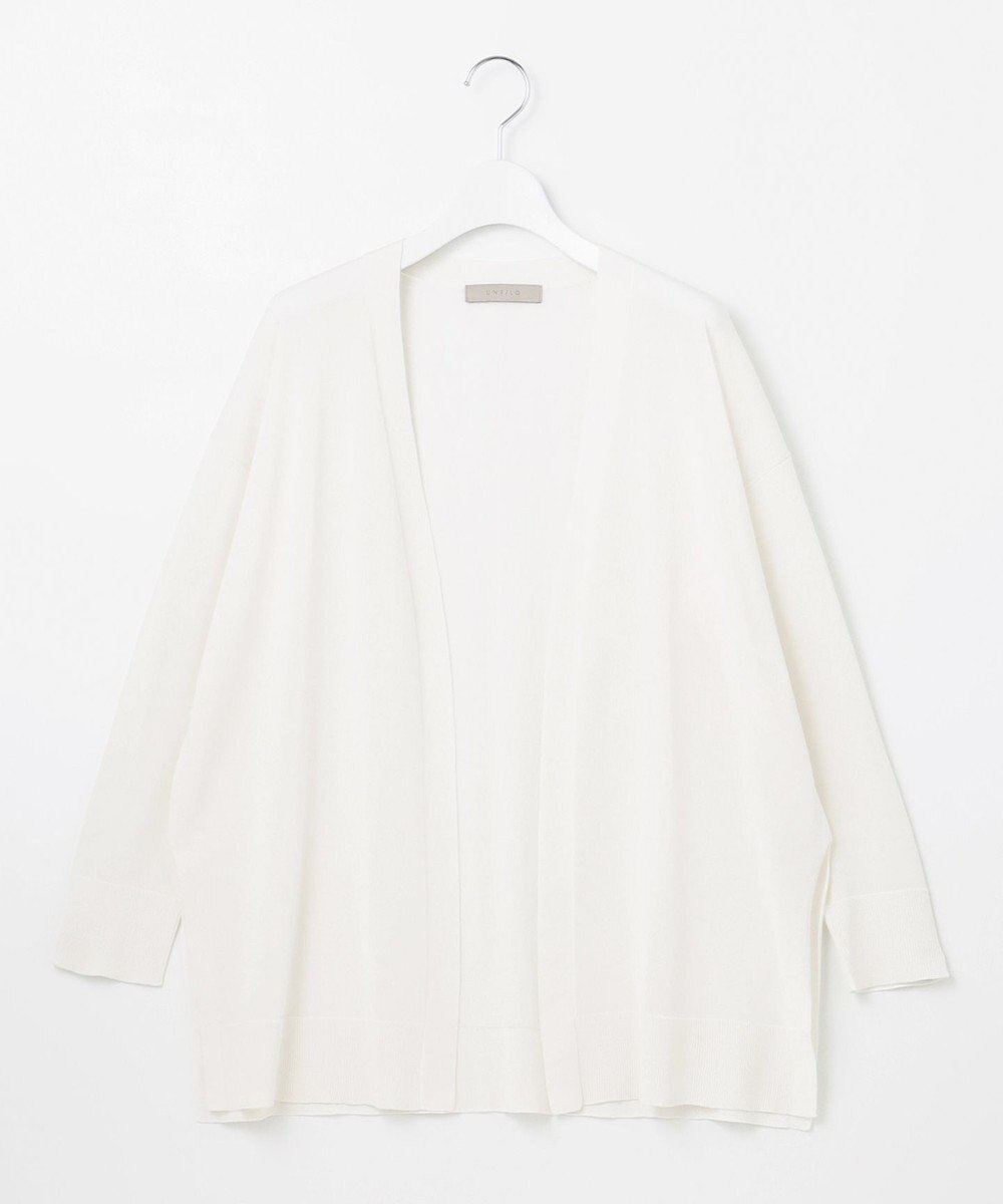 UNFILO L 【洗える】接触冷感シアーカーディガン 