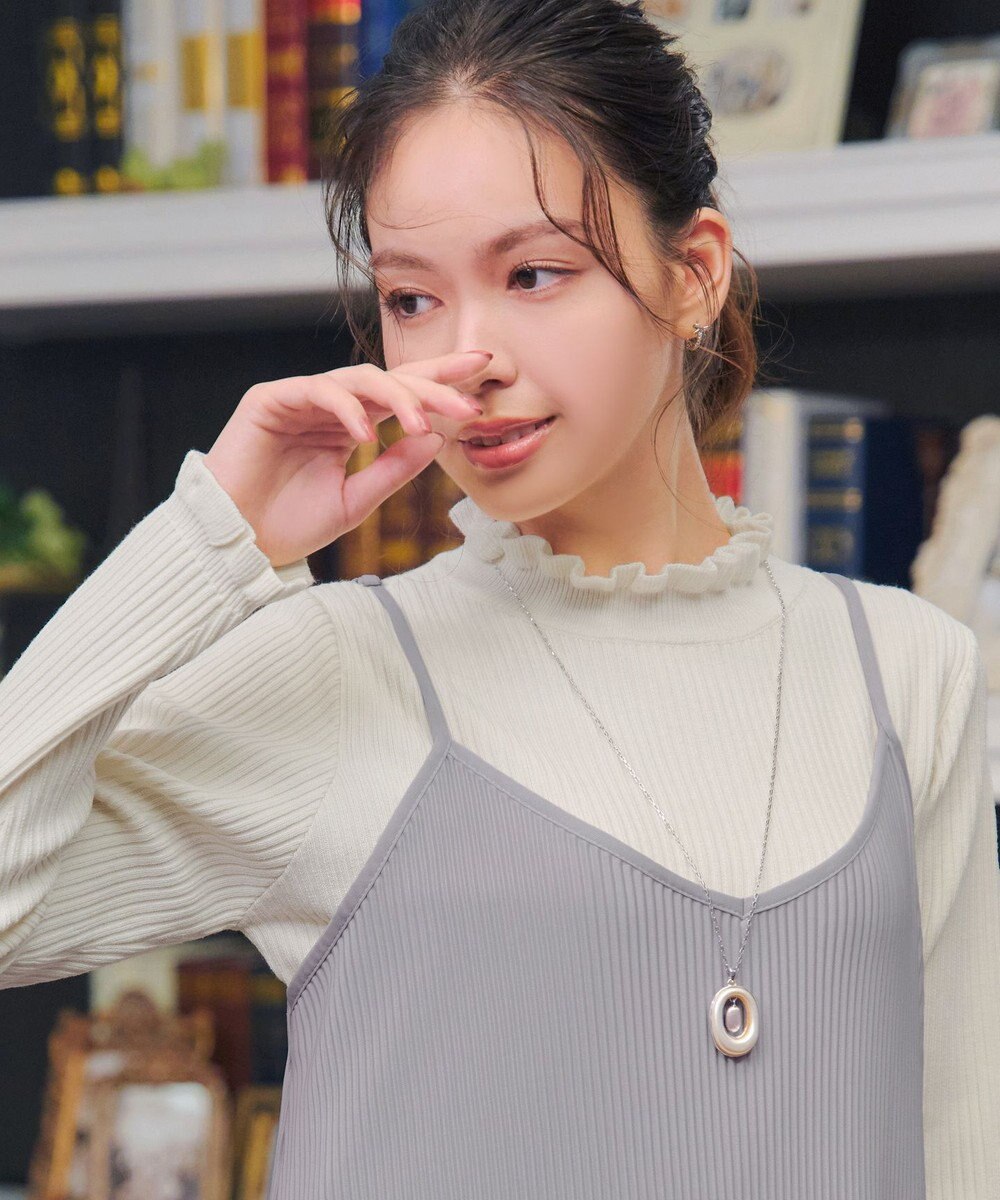 Tiaclasse 【安田美沙子さん着用・選べる2type・洗える】 フリルニットトップス 