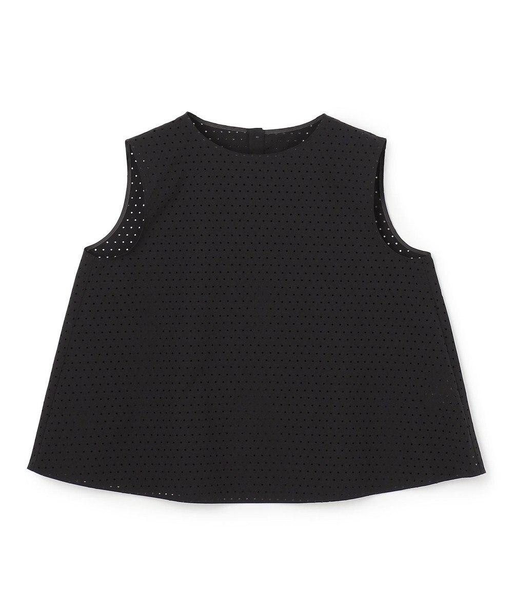 UNFILO L 【セットアップ着用可】FINE MOVE パンチング ドットブラウス 