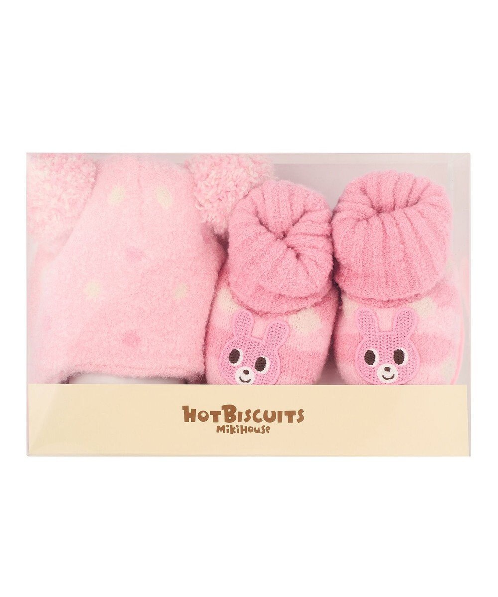 MIKI HOUSE HOT BISCUITS ニット小物ギフトセット【クリアケース付き】 