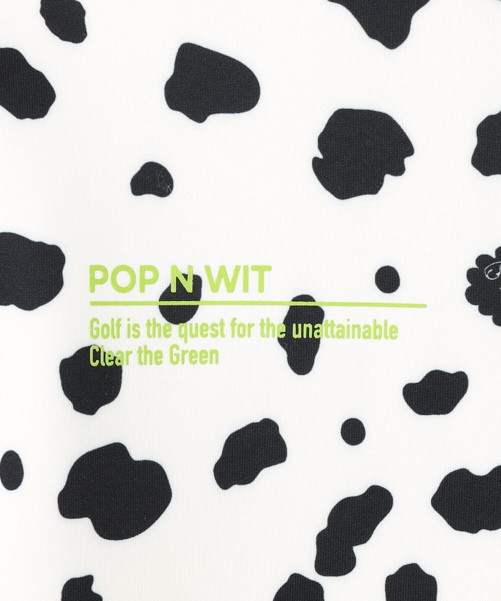 PW CIRCULUS 【WOMEN】スノーレオパード裏フリースモックネックT 