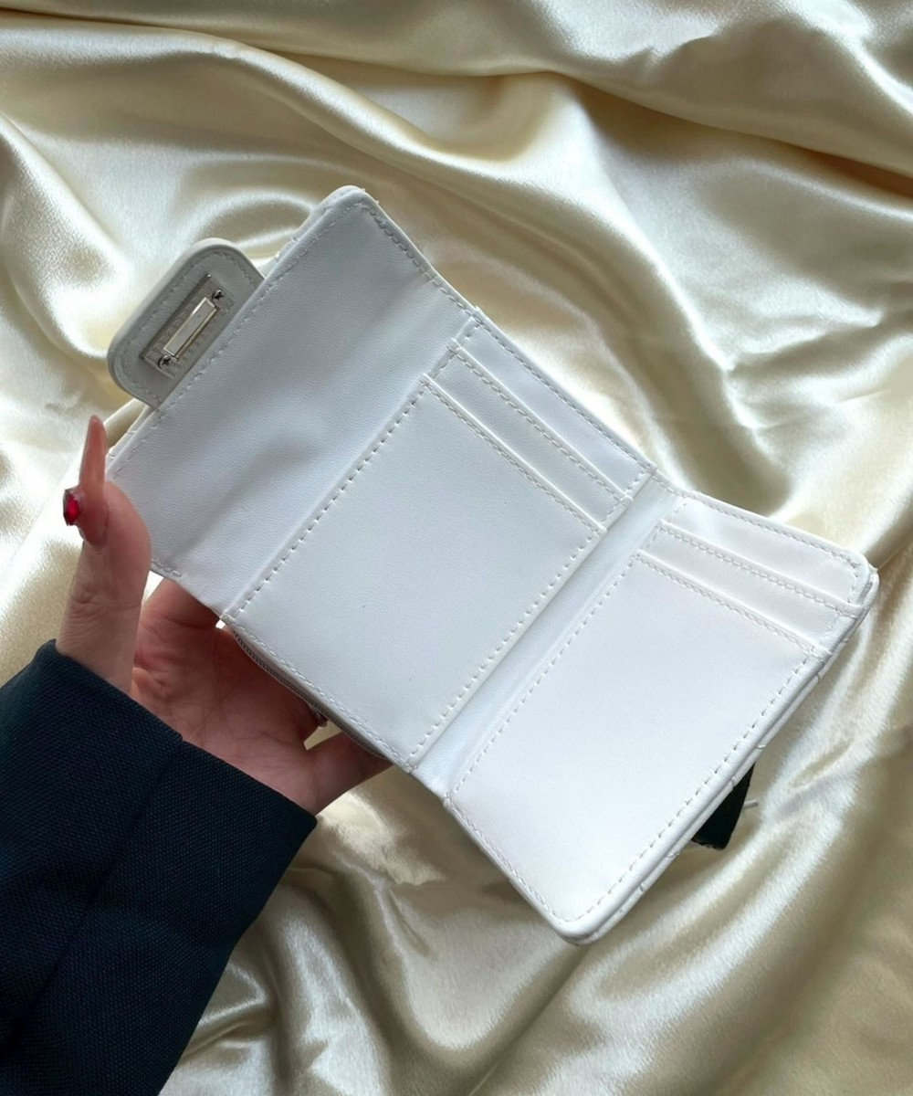 WEGO スタッズキルティングフラップウォレット 