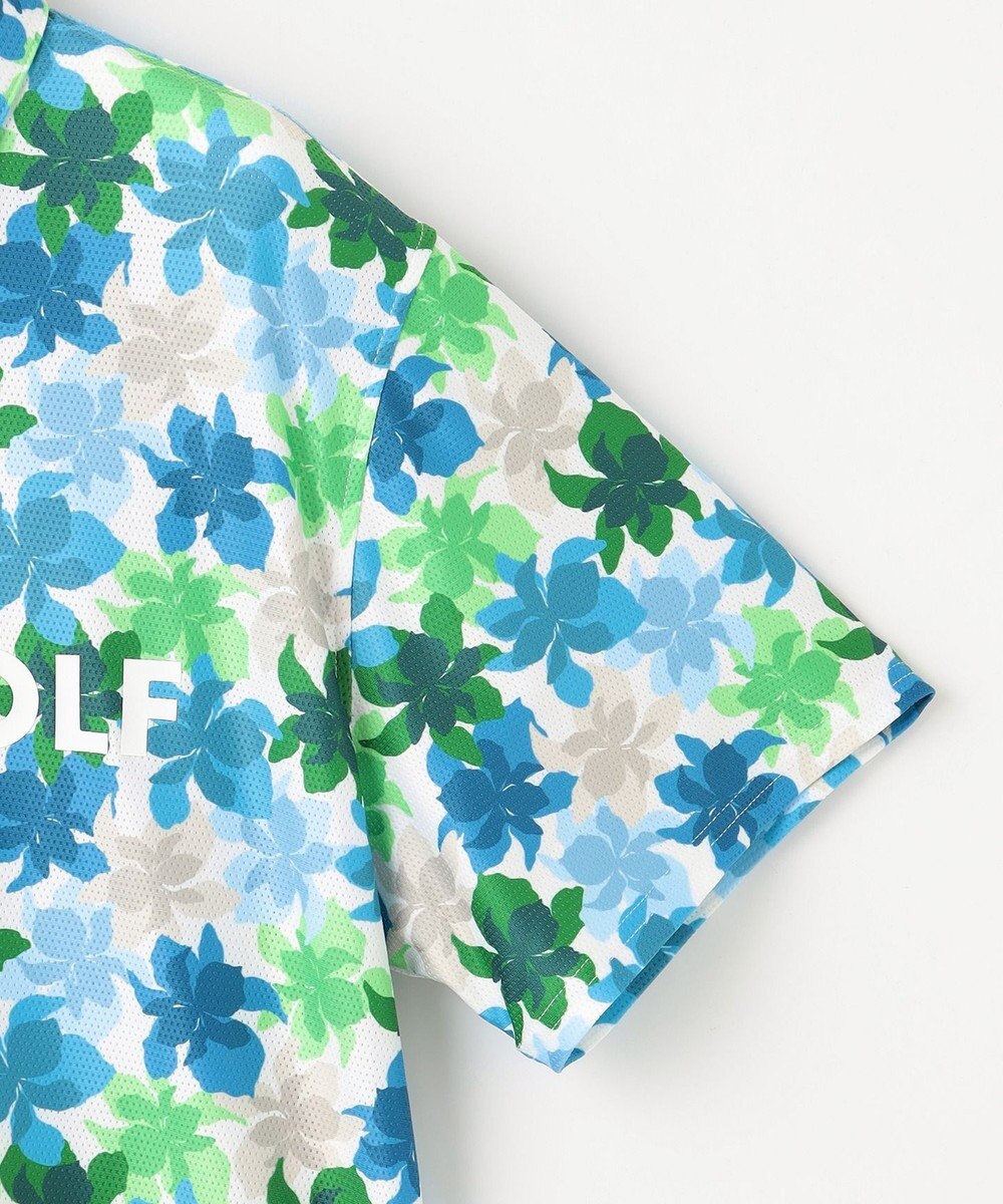 23区GOLF 【MEN】【キングサイズ/UVカット】草花柄プリントポロシャツ 