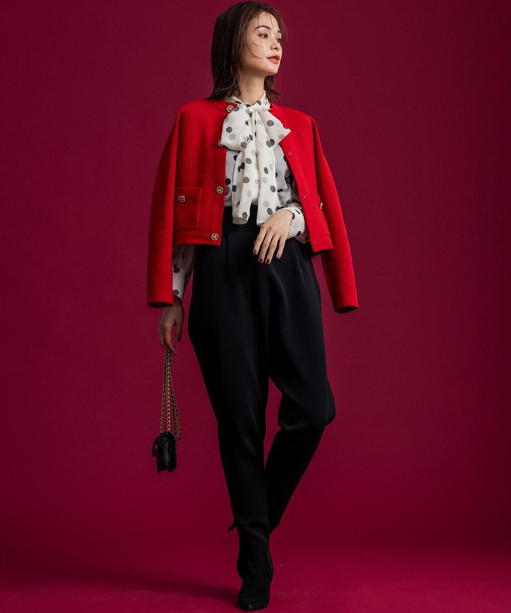 組曲 【組曲×setsuko sagittaire】サジテール釦ニットジャケット 