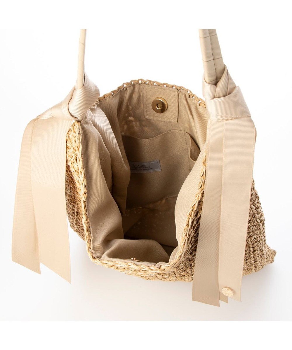 UNBILLION カシュカシュ cachecache / 下がりグログラン柄編みトートバッグ 