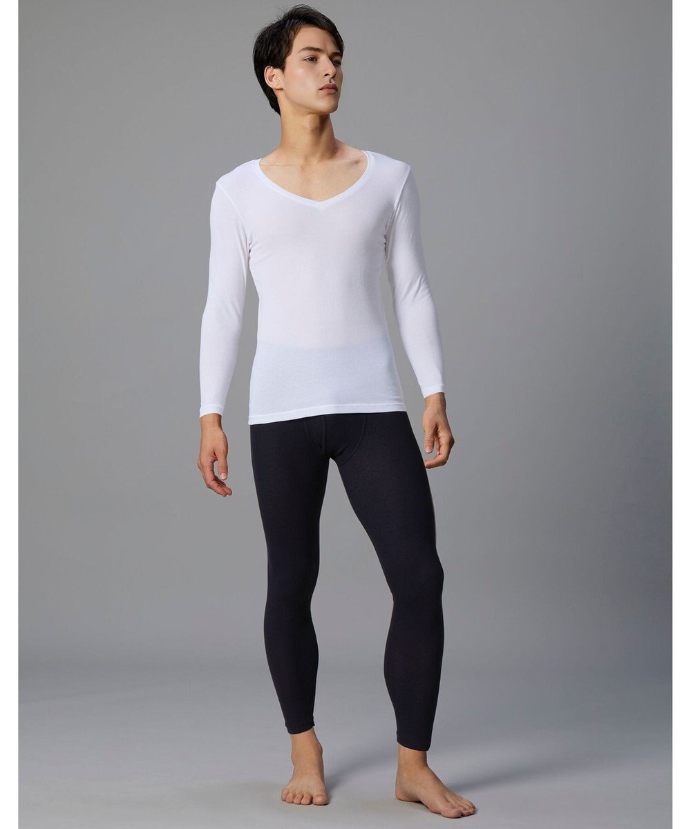 WACOAL MEN 綿混インナー ボトム 足首丈 しっかりあたたかい 保温性 肌側起毛 ストレッチ素材 前開き メンズ GS6021 /ブロス 