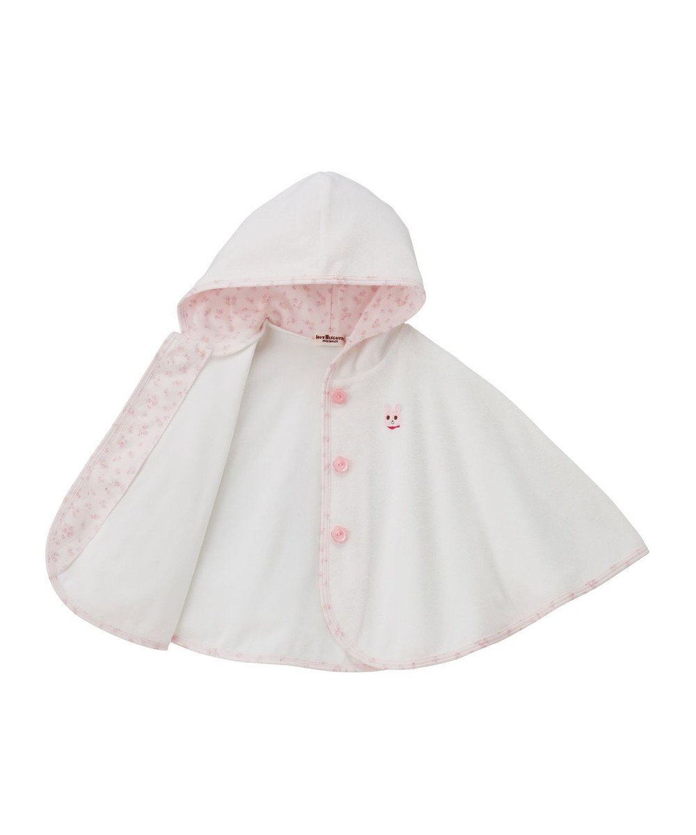 MIKI HOUSE HOT BISCUITS 【70-90cm】 パイル素材おでかけポンチョ 