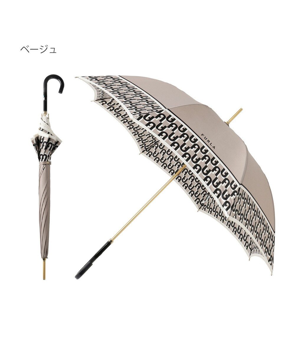 MOONBAT FURLA 【耐風】長傘 アーチロゴ 