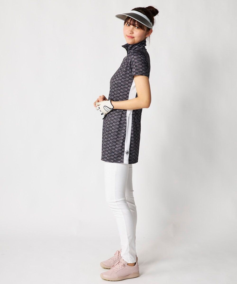 FILA GOLF／marie claire 【Marie claire sports】ロゴ柄ハーフジップチュニック 