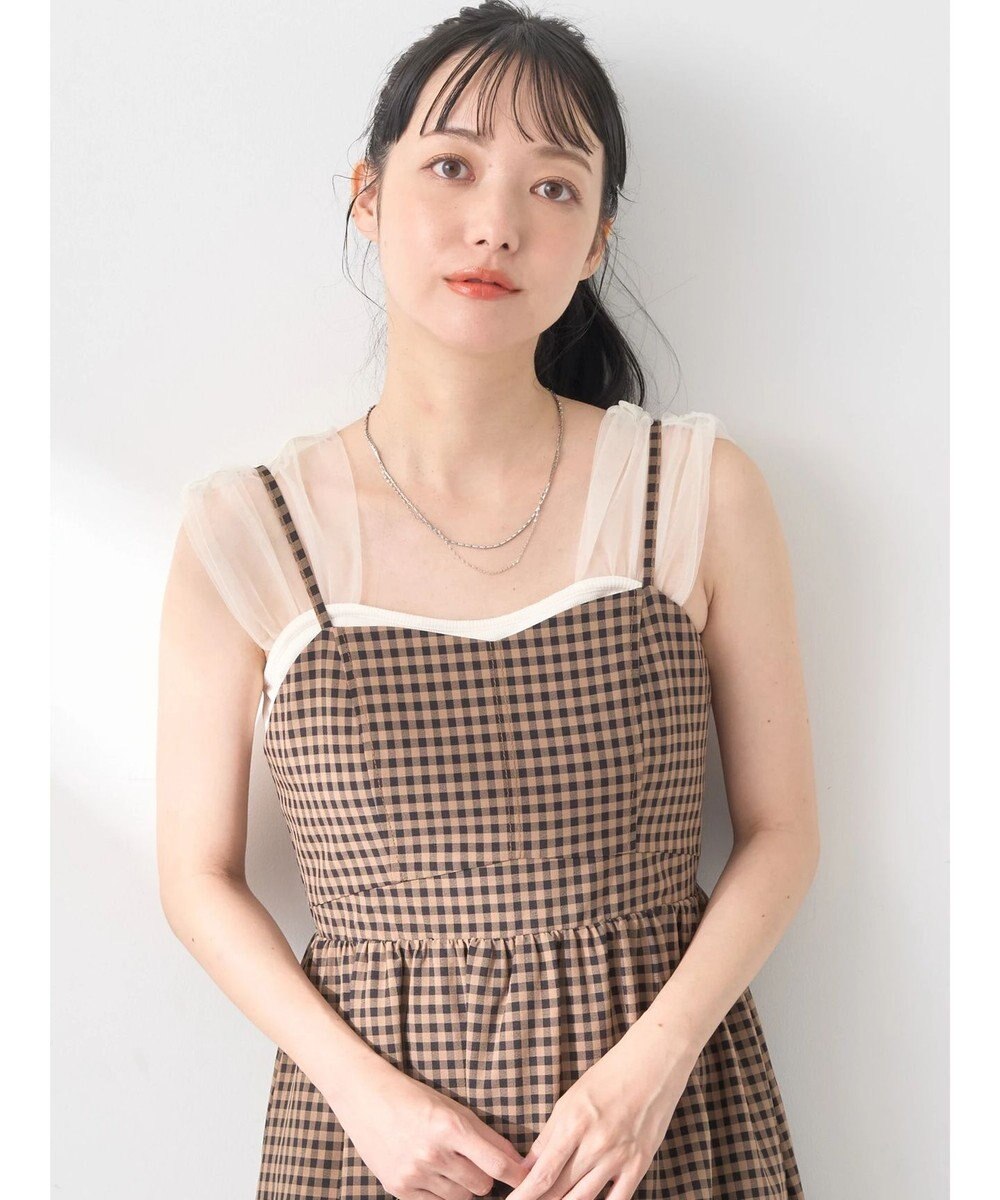 earth music&ecology チュールドッキングカップ付キャミソール 