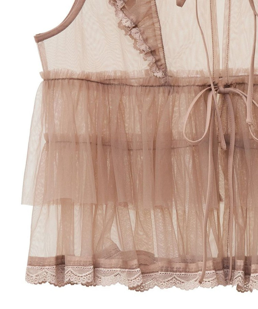 Green Parks ・ＥＬＥＮＣＡＲＥ　ＤＵＥ　チュールラッフルベスト 