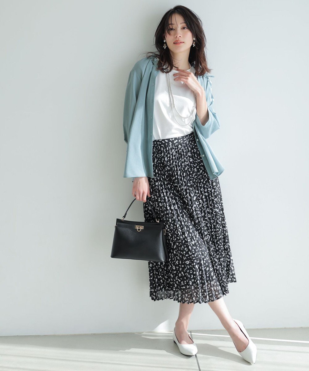 ANY SIS 【2WAY】スムージーポリエステル フリルネック ブラウス 