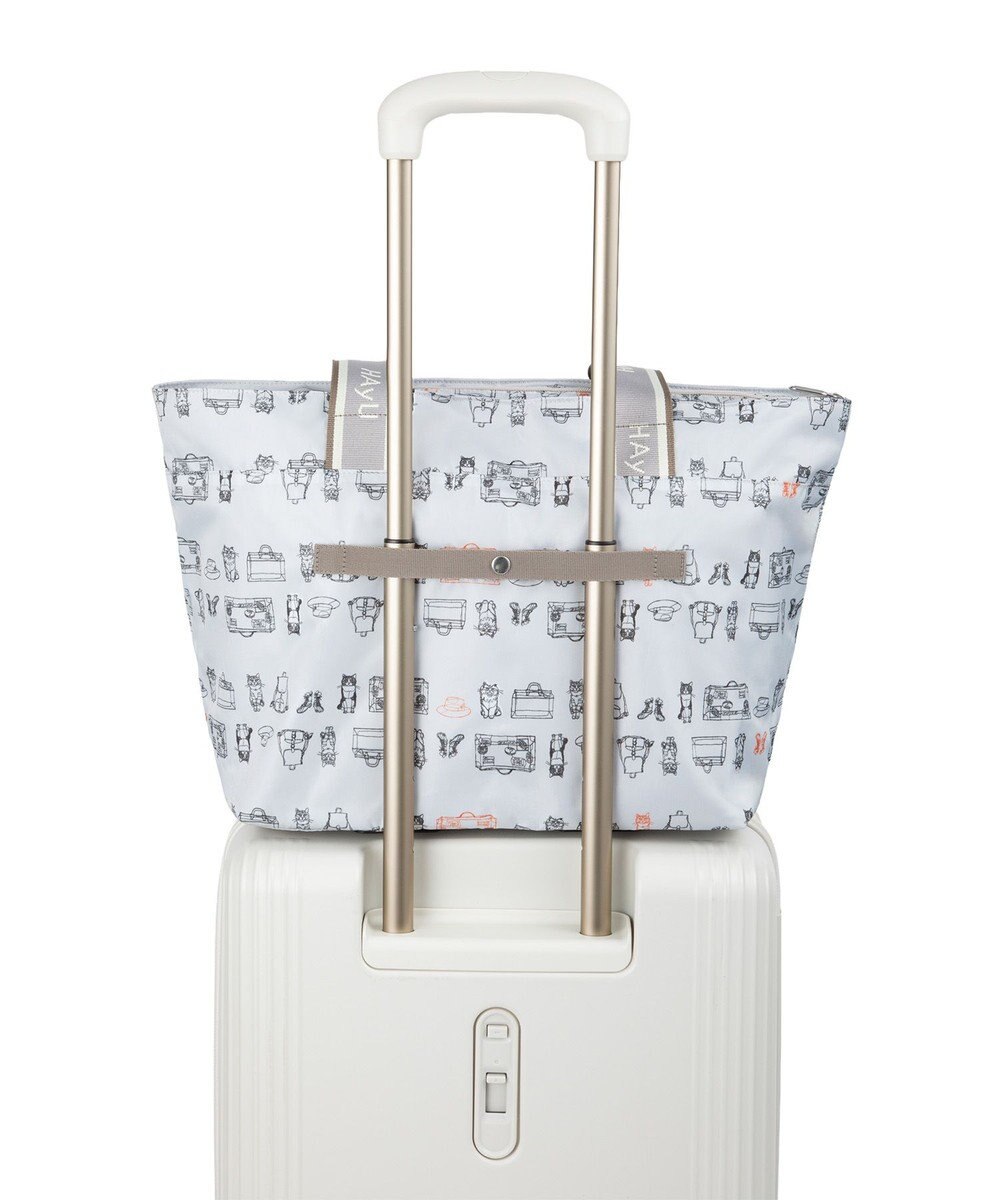 ACE BAGS & LUGGAGE 【雑誌掲載】 HAyU × ace.  フォールディング 折り畳みトートバッグ 猫柄 22L 17861 