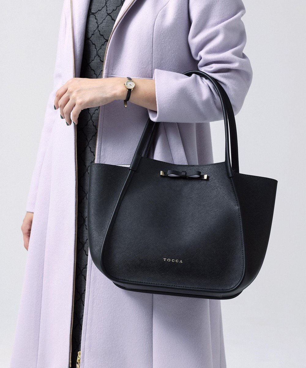 TOCCA NUAGE LEATHER TOTE トートバッグ ブラック系