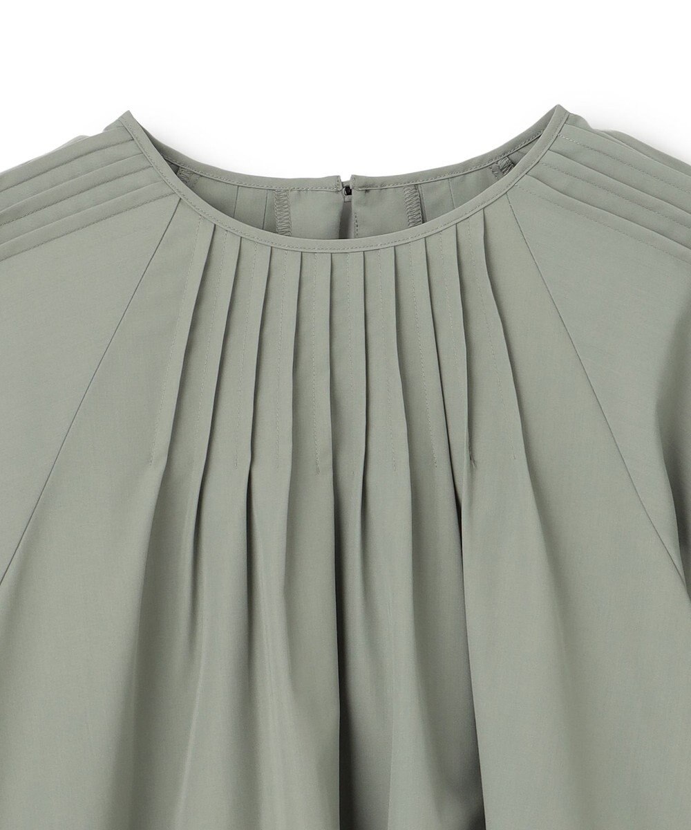 UNFILO イージーケア ピンタックブラウス 