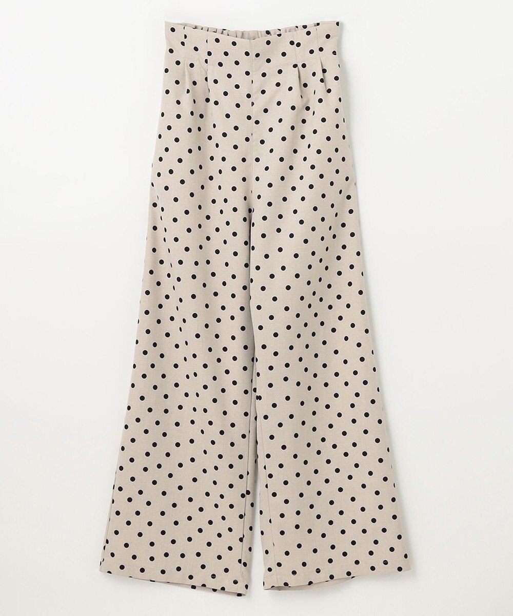 ANY KIDS 麻ライク ドット柄 ガウチョ 