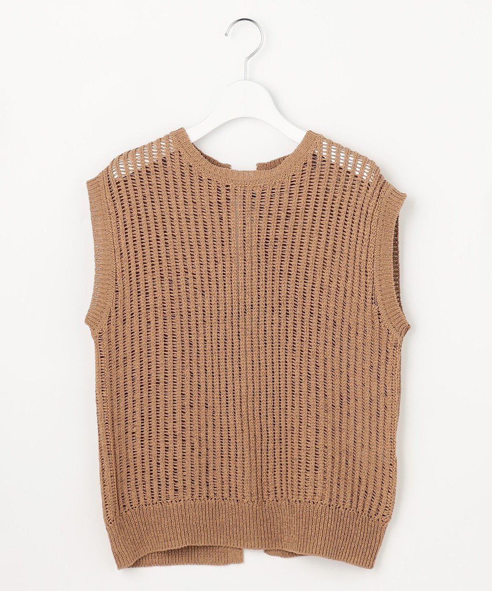 自由区 【レイヤード・旬スタイル】リネンコットン ベスト 