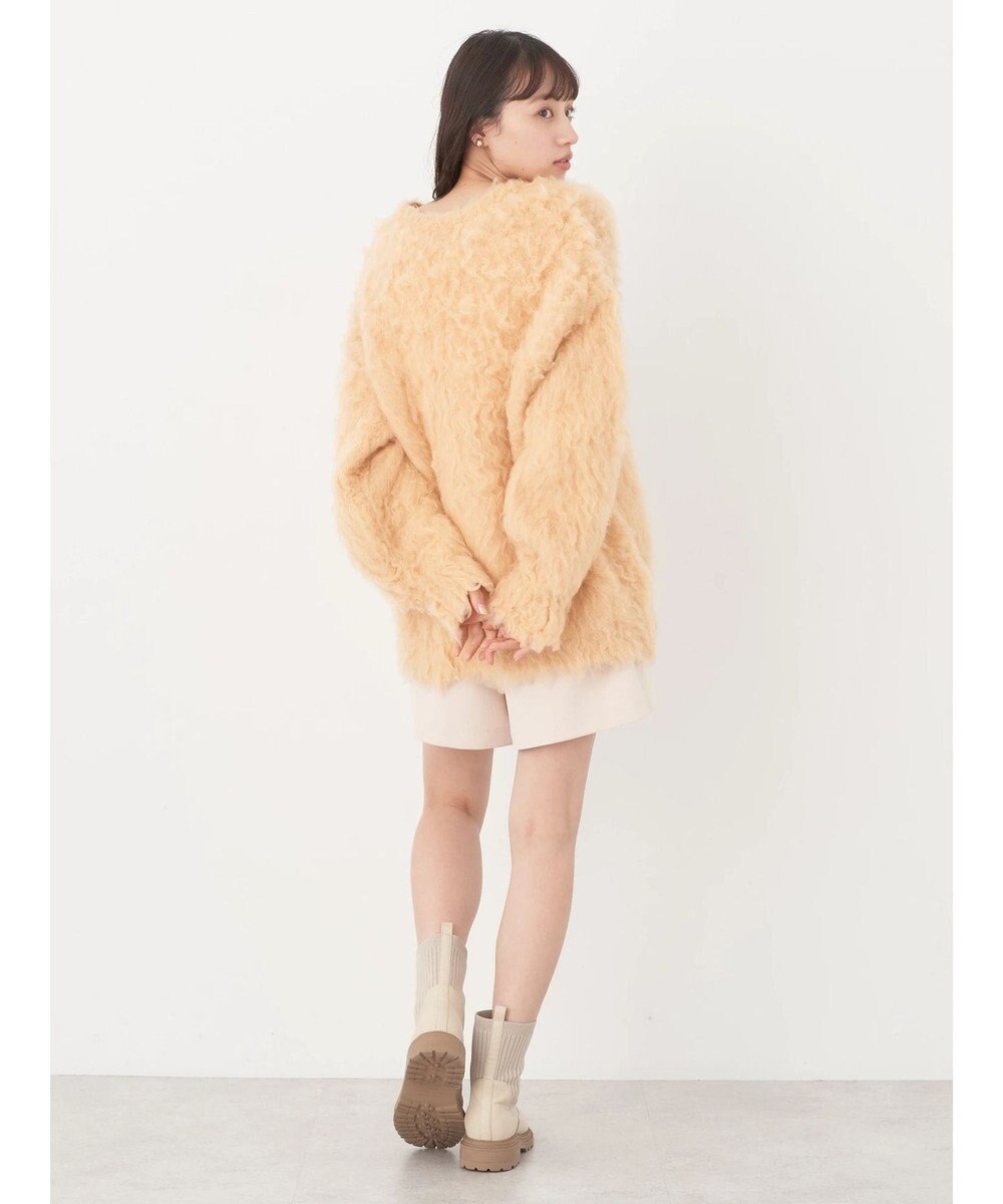 earth music&ecology 起毛リボンニットカーディガン 