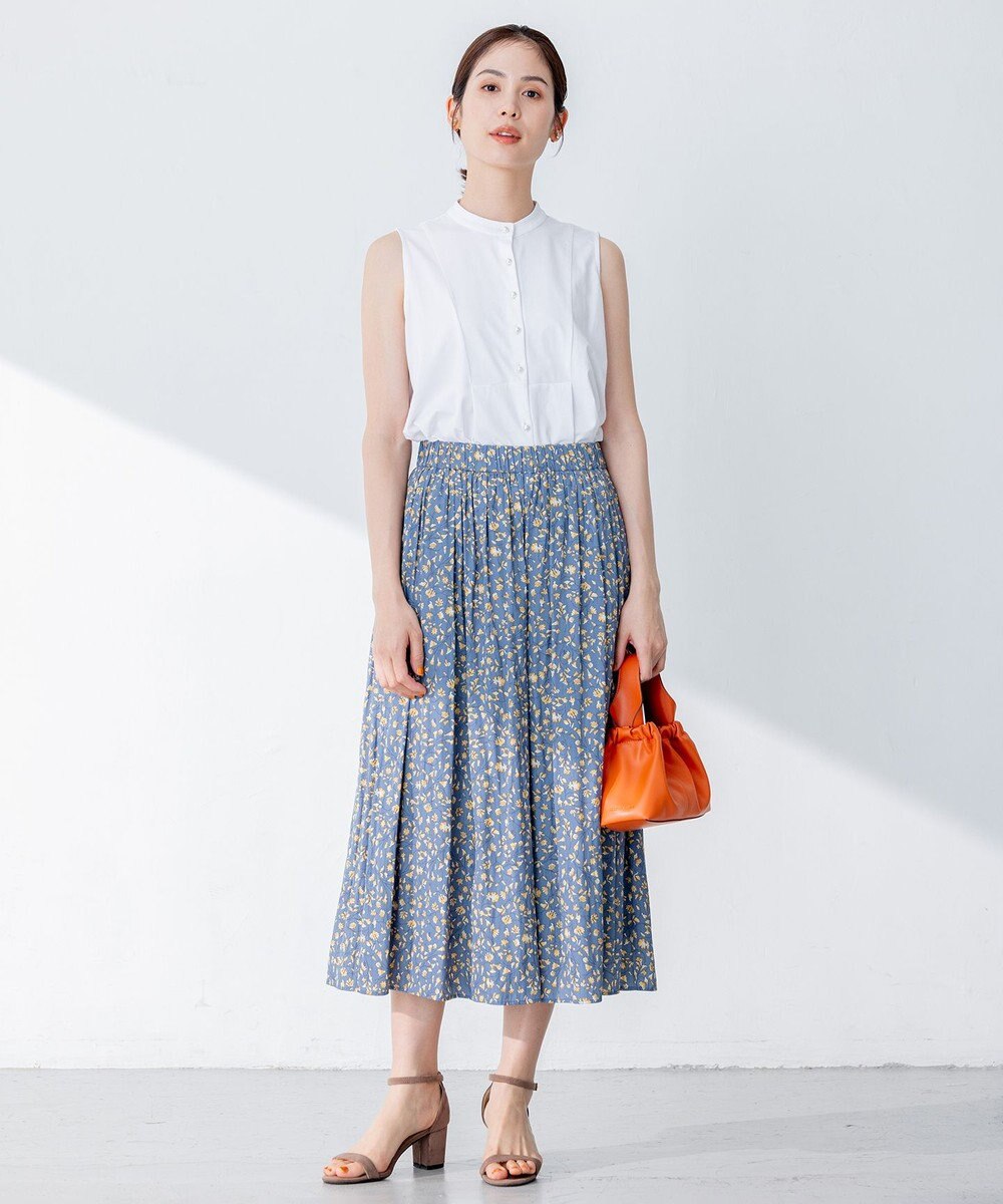 組曲 【洗える】ブラウスライクジャージーノースリーブ カットソー 