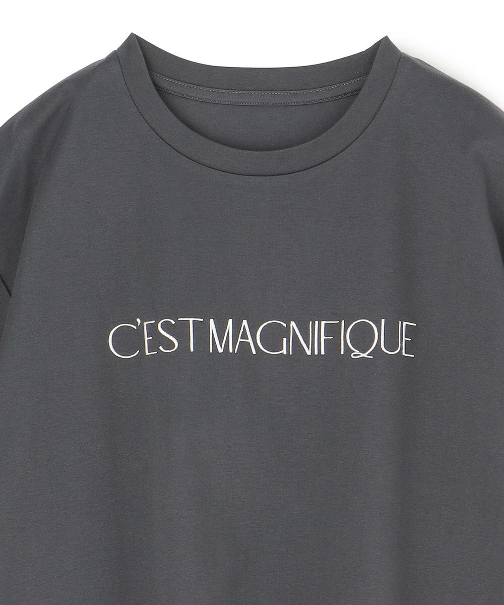 UNFILO L BEAUTY FORM ロゴ刺繍 半袖Tシャツ 