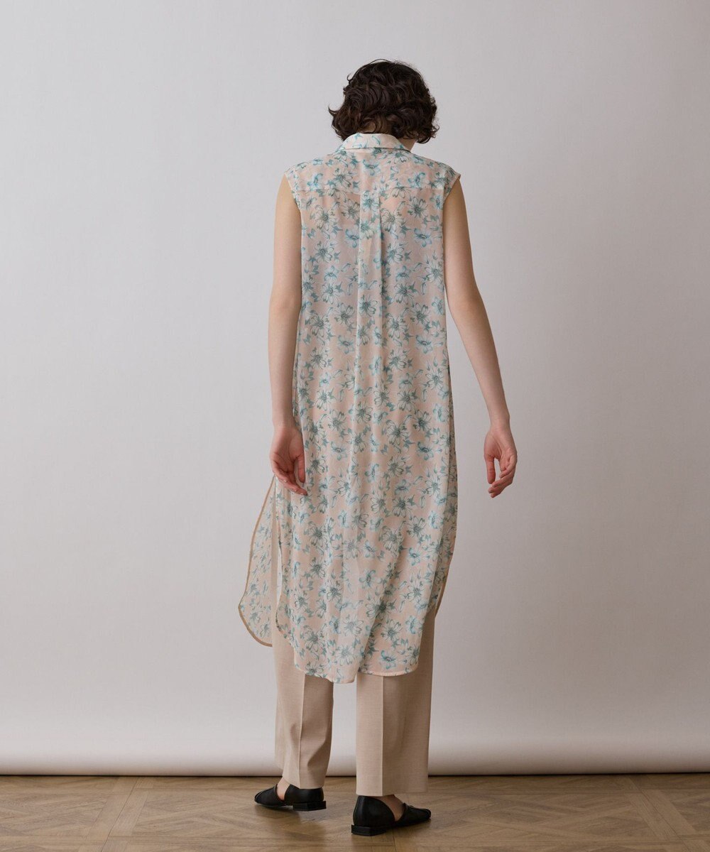 GRACE CONTINENTAL フラワーロングシャツ 