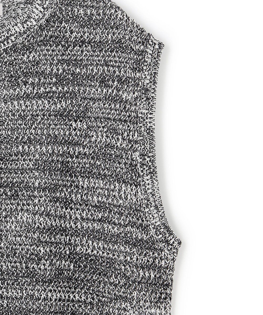 UNFILO リネンペーパー メッシュニット ベスト 