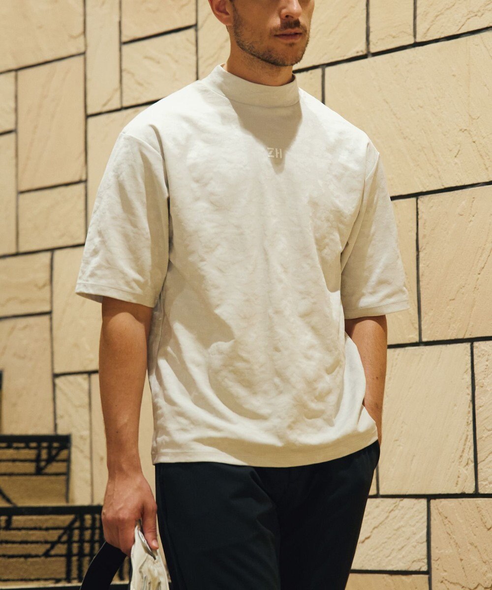 ZERO HALLIBURTON カモフラージュ柄 ジャガードモックネックシャツ ZHG-A4A 2a 82852 ゴルフウェア 