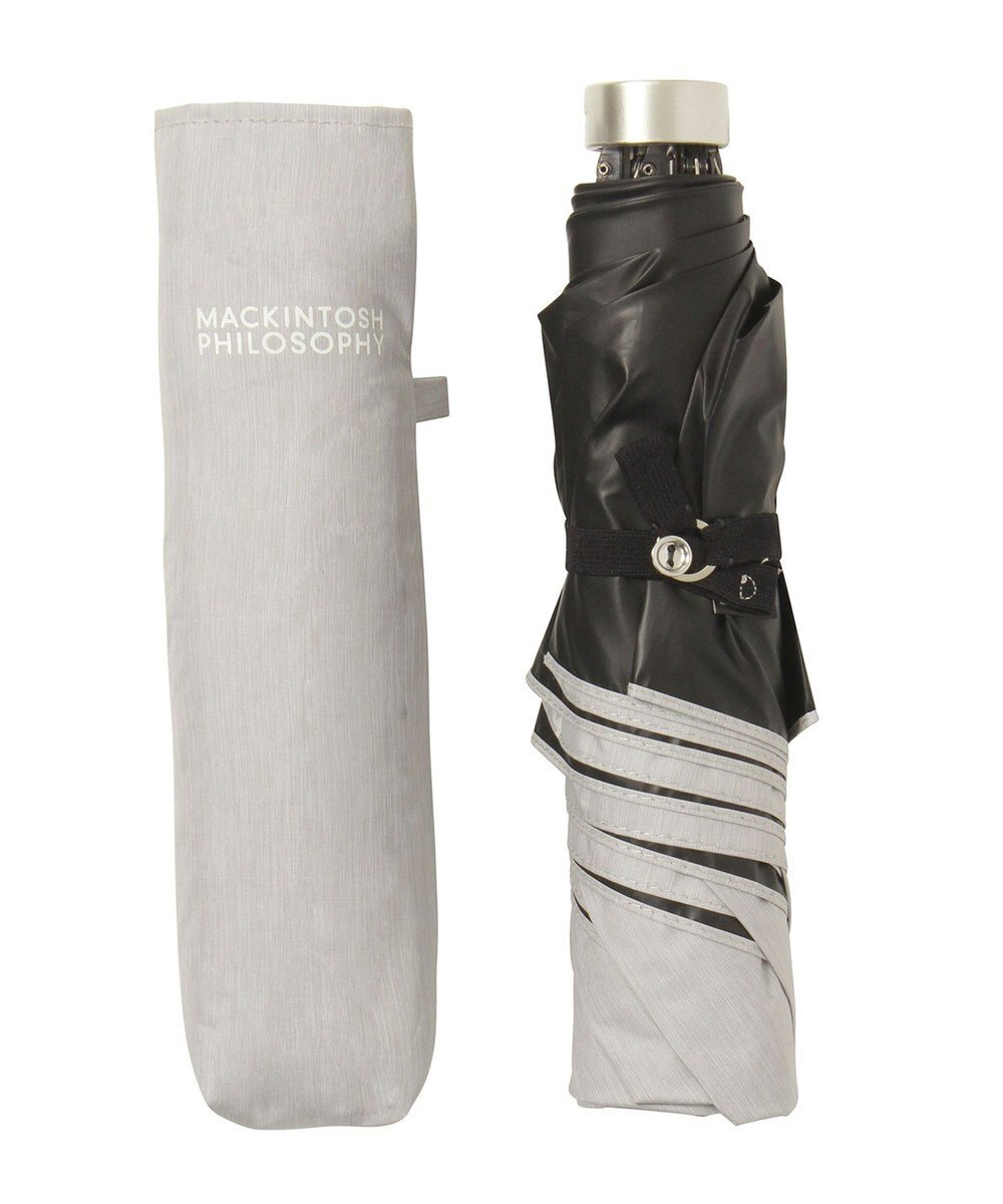 MOONBAT 【 遮光率100％/遮熱/UV/軽量】MACKINTOSH PHILOSOPHY(マッキントッシュフィロソフィー)晴雨兼用日傘 無地 シャンブレーBarbrella バーブレラ 折りたたみ傘 フワクール生地使用 