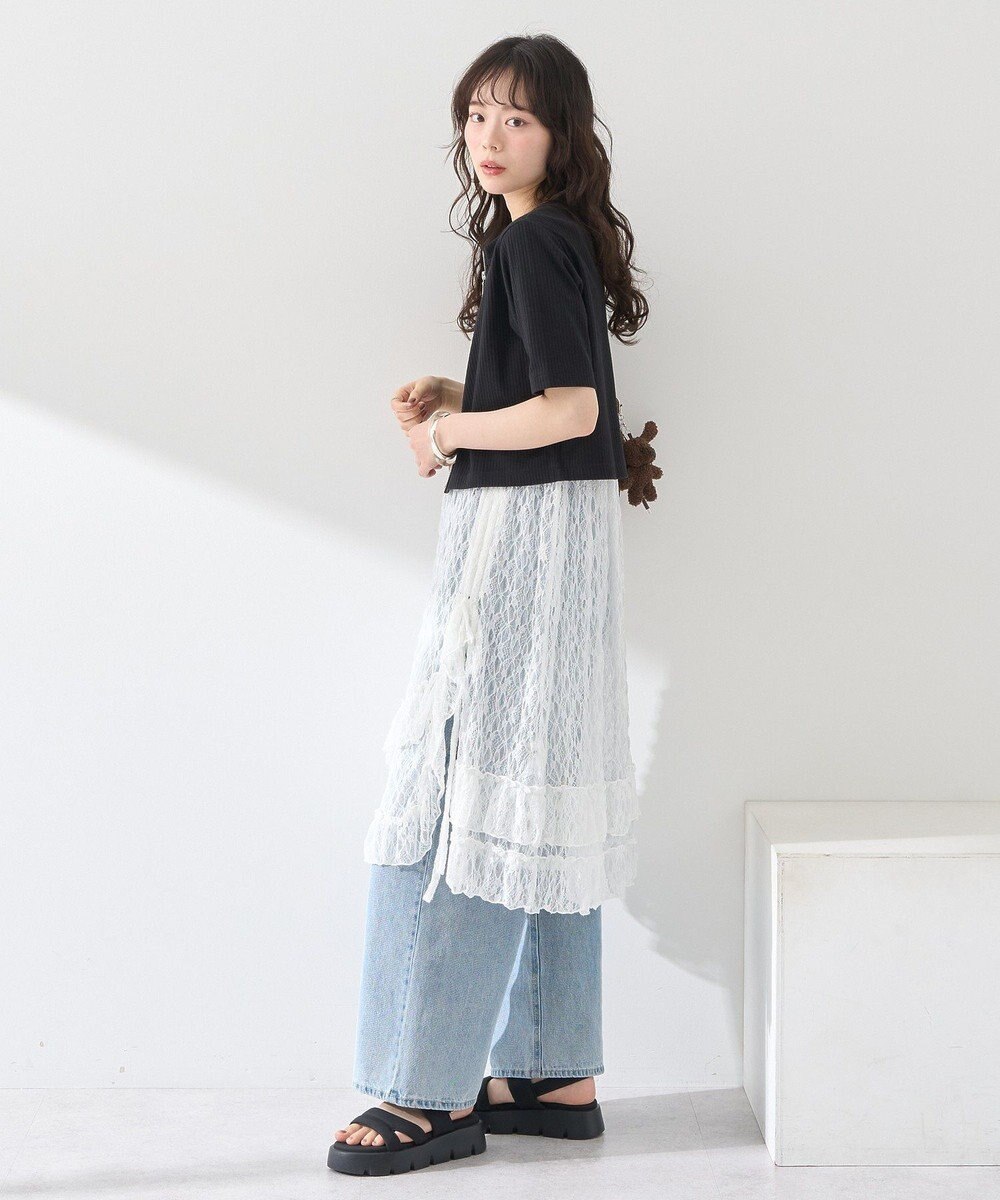 earth music&ecology カットリブＷジップカーディガン 