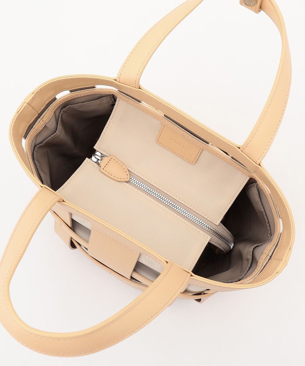 Y'SACCS 【リサイクルレザー】メッシュかごバッグ　small 