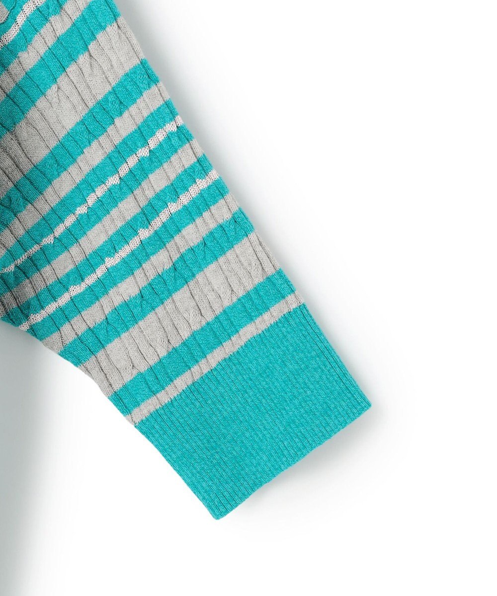 J.PRESS YORK STREET 【WOMEN】コットンボーダー ニットポロシャツ 