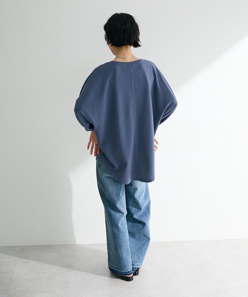 Green Parks ７分袖ミニ裏毛ドルマンロゴプルオーバー 