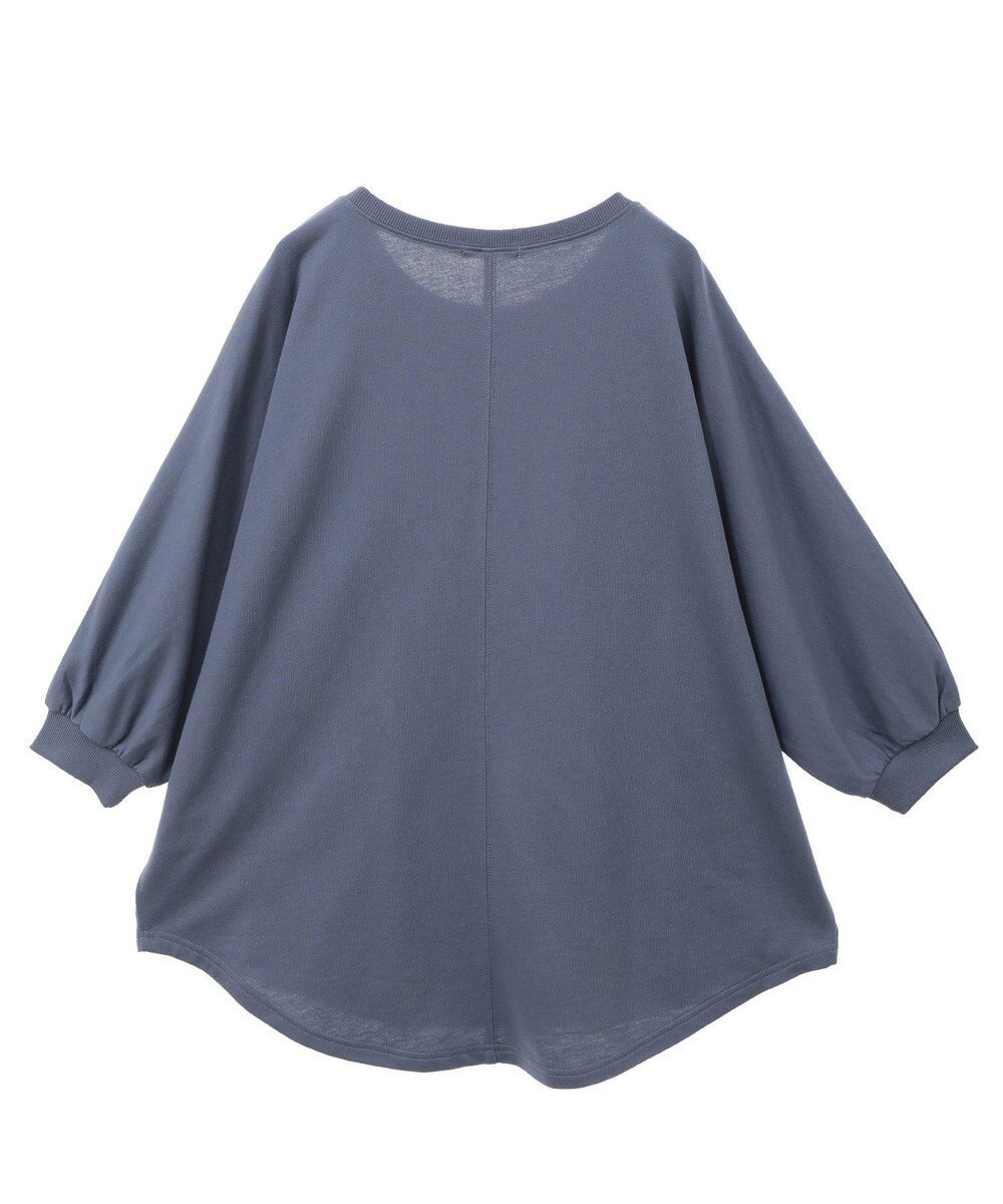 Green Parks ７分袖ミニ裏毛ドルマンロゴプルオーバー 