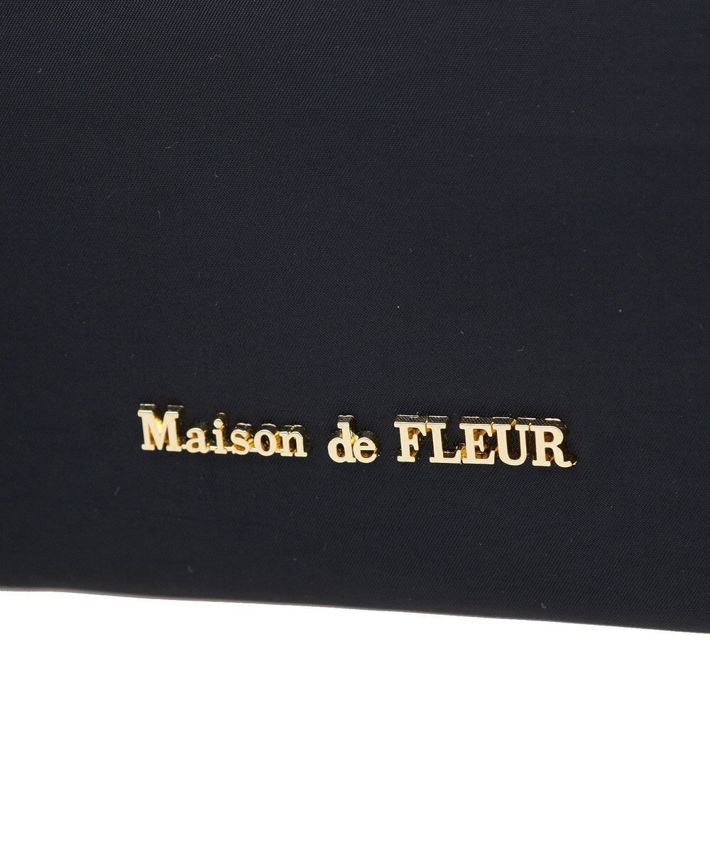 Maison de FLEUR リボンチャーム付き3ルームトートバッグ 