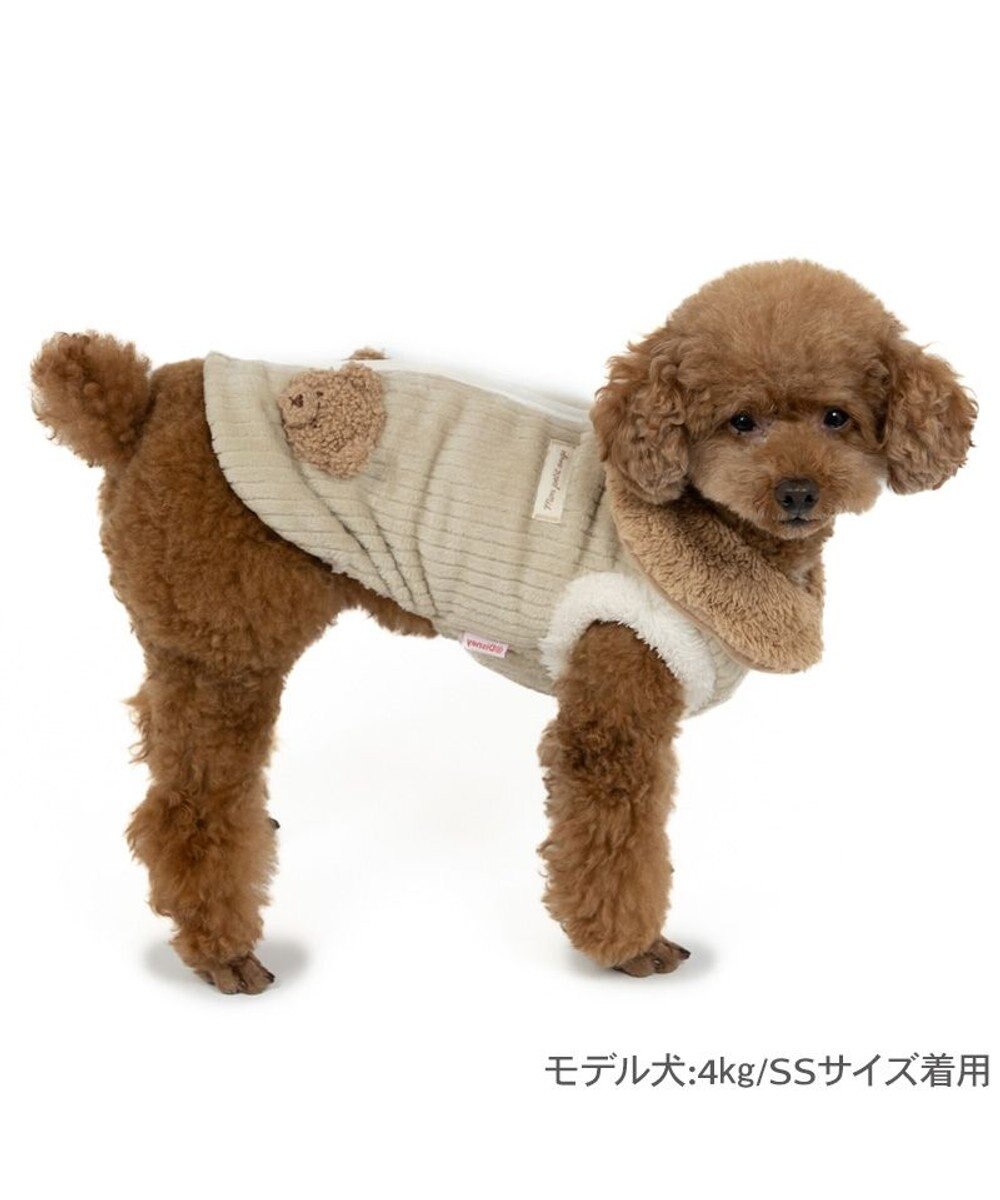 PET PARADISE ペットパラダイス くまちゃん 背中開き ジップ ベスト 小型犬 