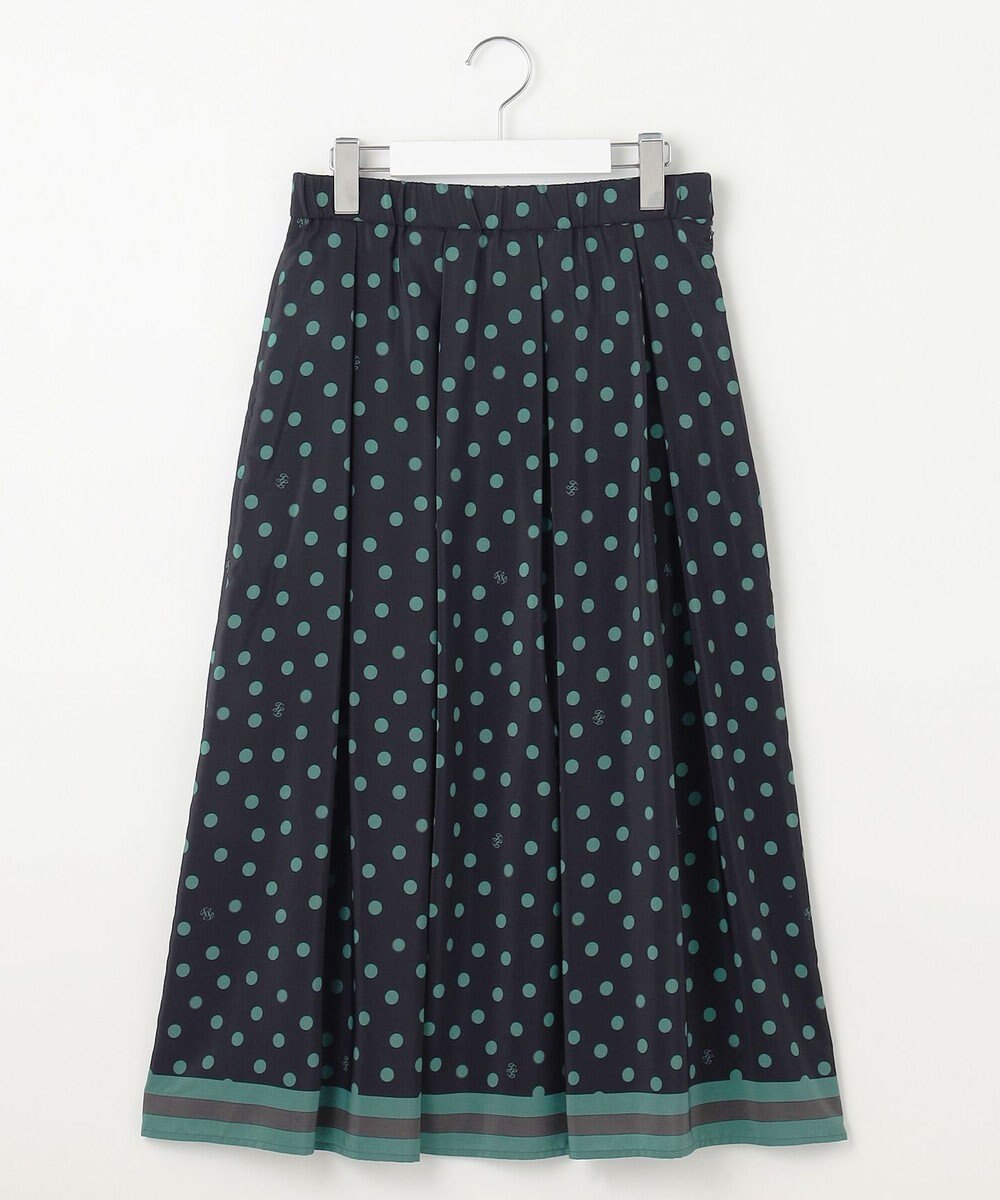 自由区 【洗える】ポルカドットプリント スカート 