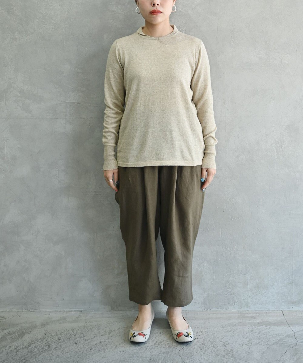 muuc 〈洗えるニット〉〈肌に優しいニット〉〈コットン＆カシミヤ〉〈通年着られるニット〉14Gハイゲージニットプルオーバー 