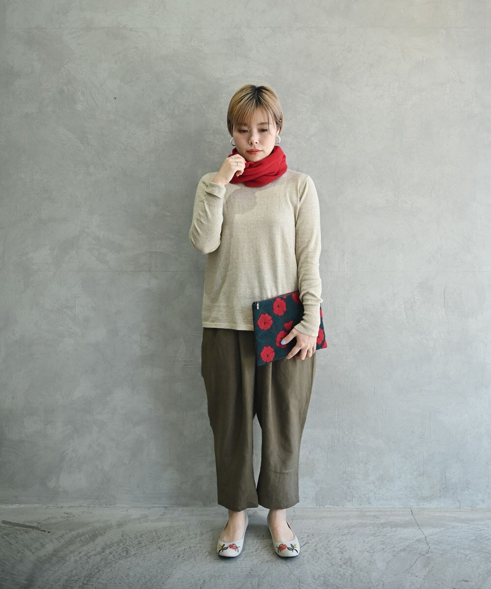 muuc 〈洗えるニット〉〈肌に優しいニット〉〈コットン＆カシミヤ〉〈通年着られるニット〉14Gハイゲージニットプルオーバー 