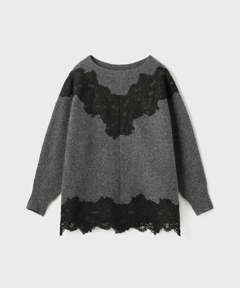 GRACE CONTINENTAL レースドルマンニットトップ 